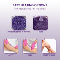 Urban Yog Beans Wax Liposoluble Stripless Wax (400g) – Quick Heating, Painless At Home Brazilian Waxing Kit for Delicate Areas & Unwanted Bikini Hairs, No Strips, More Coverage