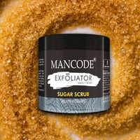 Mancode Multi-Vitamin Sugar Scrub for Face & Body for Tan Removal Exfoliating Detan Scrubs for Glowing Soft & Smooth Skin Removes Tan, Blackheads and Dirt For Men & Women 125gm.