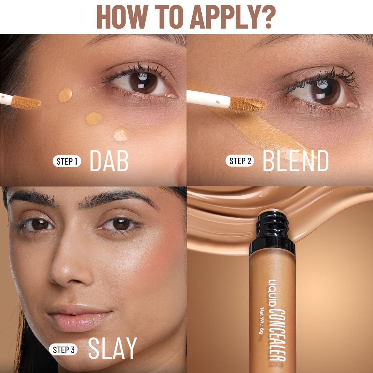 Swiss Beauty Liquid Light Weight Concealer With Full Coverage |Easily Blendable Concealer For Face Makeup With Matte Finish | Shade- Clair Moyen, 6g