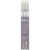 AVERY Dual Tip Markers, Fine Tip Marker and Chisel Tip Marker, Quick-Drying Water-Based Markers, Black, Ideal Planner Markers and Journal Markers, 3-Pack (25001)