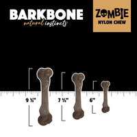 Pet Qwerks Zombie BarkBone - Nylon Dog Bone for Moderate Chewers - Bacon Flavor - 9.5