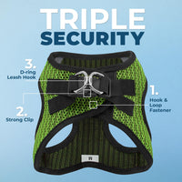 Voyager Step-in Air Dog Harness - All Weather Mesh Step in Vest Harness for Small and Medium Dogs by Best Pet Supplies - Lime Green (2-Tone), S Harness (Lime Green 2-Tone) S (Chest: 14.5 - 16