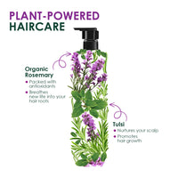 Kesh King Organic Rosemary Shampoo with Tulsi, anti hairfall shampoo for stronger hair growth and damage repair, sulphate free & ayurvedic, 300ml