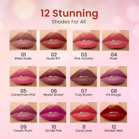 Swiss Beauty My Shine Creamy Lipstick with Vitamin E | Long Lasting Lipstick with Shiny finish | Shade- Truly Brown, 1.5gm
