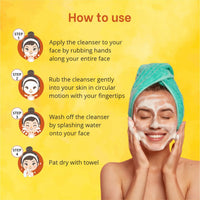 Globus Naturals Anti-Ageing Skin Brightening Vitamin C Face Wash, Enriched with Peach & Jujube, Skin Illuminating & Tan Removal Formula, For All Skin Types, Both Men & Women (75 g) (Pack of 1)