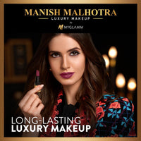 MyGlamm Manish Malhotra Hi Shine Mini Lipstick Set - Afterparty - 1.5g (Set of 2) | Pinkish Purple & Fierce Red Shade Lipsticks Combo | Long Lasting Cream Finish
