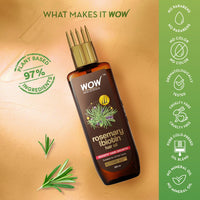 WOW Skin Science Rosemary with Biotin Hair Growth Oil | Stimulates New Hair Growth | Controls Hair Fall & Reduces Hair Breakage | Gives Healthy Hair