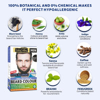 INDUS VALLEY 100% Botanical Hypo Allergic Aqua Beard Colour - Black (100g +15ml)