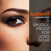 VLCC Smokey Eyes Black Matte Kajal - 0.35G (Pack Of 2) | Intense Black Color | Long Lasting Effect | Smudge-Proof And Water-Proof Application | With Blender To Sharpen For Dynamic Effect