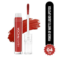 Hilary Rhoda Power Of Matte Liquid Lipstick | Buildable Colour | Long Lasting & Matte Finish | Lightweight & Non-Drying Formula | Smudge Proof & Non-Transferable | 3ml (Tinted Nude - Shade 04)