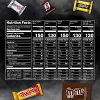 Mars Mixed M&M's & More Assorted Chocolate Bulk Halloween Candy Variety Pack - 104.27oz/365Ct