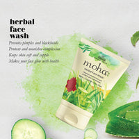 moha: Herbal Face Wash With Goodness Of Neem, Aloevera, Cucumber, Rose & Yashtimadhu for Healthy, Soft & Glowing for all age groups -100 ml (Pack of 1)