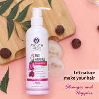 Ayouthveda Anti-hairfall Shampoo | Salfate & Paraben Free | Prevents Dandruff & Itchi Scalp | Cleanse, Conditions & Purifies Hair & Scalp | Improve Hair Density & Texture (Pack Of 2-200ml each)