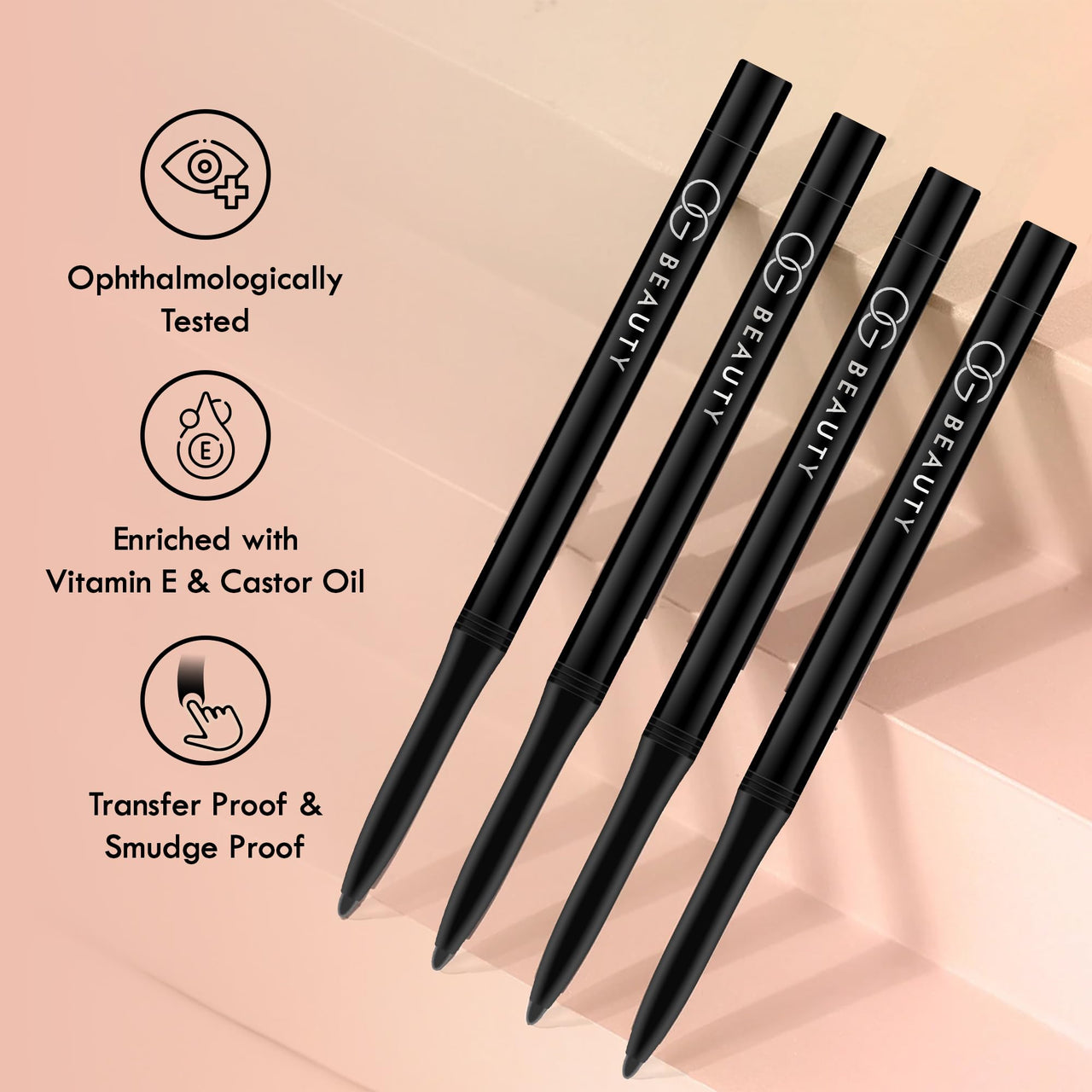 OG BEAUTY Mystic Black Kajal | Waterproof & Smudge-Proof | Intense Long-Lasting Eye Liner | Enriched with Vitamin E & Castor Oil