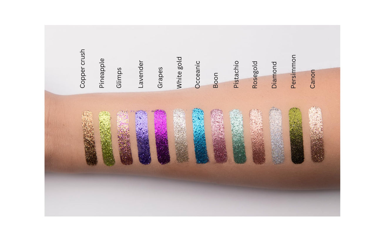 TS COSMETICS Pro Glitter Eyeshadow Palette – Gold | Pressed Glitter, Shimmer & Matte Finishes | Highly Pigmented, Long-Lasting Eye Makeup