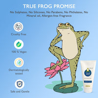 TRue FRoG Curl Defining Cream for Styling Curly, Wavy and Frizzy Hair with Marshmallow Root and Tucuma Butter, Vegan, Silicone free, Phthalate free & Paraben free - 150ml