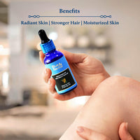 Blue Nectar Nabhi Oil with Ghee & Olive Oil | Ayurvedic Belly Button Oil for Glowing Skin & Strong Hair | Deep Hydration & Nourishment (22 Herbs, 10ml)