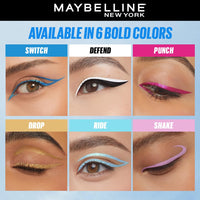 Maybelline New York Tattoo Play Blue Liquid Eyeliner - Switch, Upto 48 Hours Bold Color, Water-proof Eyeliner & Smudge-proof. Maybelline High-impact Color Liner, Vegan Formula | 2.1ml