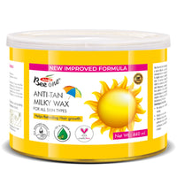 BEE ONE Anti Tan Milky Wax, 440g for Painless Hair Removal and Smooth Silky Soft Skin