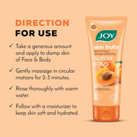 Joy Apricot & Walnut Face & Body Scrub for Blackheads Removal (200gm) | Exfoliating Scrub For All Skin Types | Removes Tan & Dead Skin | 100% Vegan & Gentle on Skin