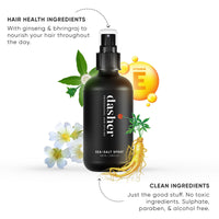 Dasher Sea Salt Spray (100ml) & Cream Pomade (100g), Medium Hold Puck, Water-Based, Volumizes & Texturizes Hair, With Bhringraj & Vitamin E