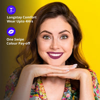 Blue Heaven Get Matte Lipstick | Soft Matte Finish and Lightweight Formula | Intense Pigment | Long-Lasting Lipsticks For Women | 501 | 4GM