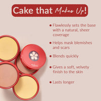 Olivia 100% Waterproof Pan Cake, Cream Concealer Pan cake, Makeup Base For Long-lasting Look | Weightless Natural Glow for Daily Use | Soft Velvety Finish | Face Makeup - 30g (23 Peach Pie)