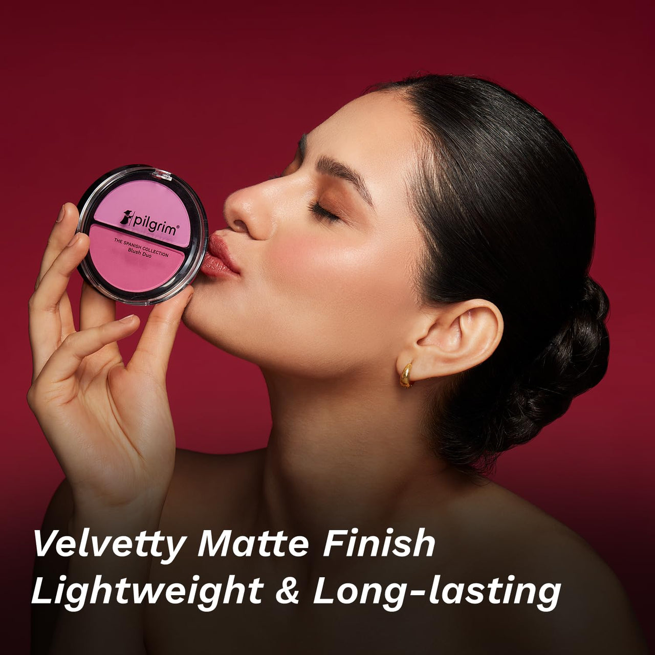 Pilgrim 2-IN-1 Blush Duo 9g | Highly Pigmented, Long-lasting, Buildable & Blendable | Goodness of Rosehip Oil & Hydrating Squalane | All Skin Types | Shade Berry Beat-03
