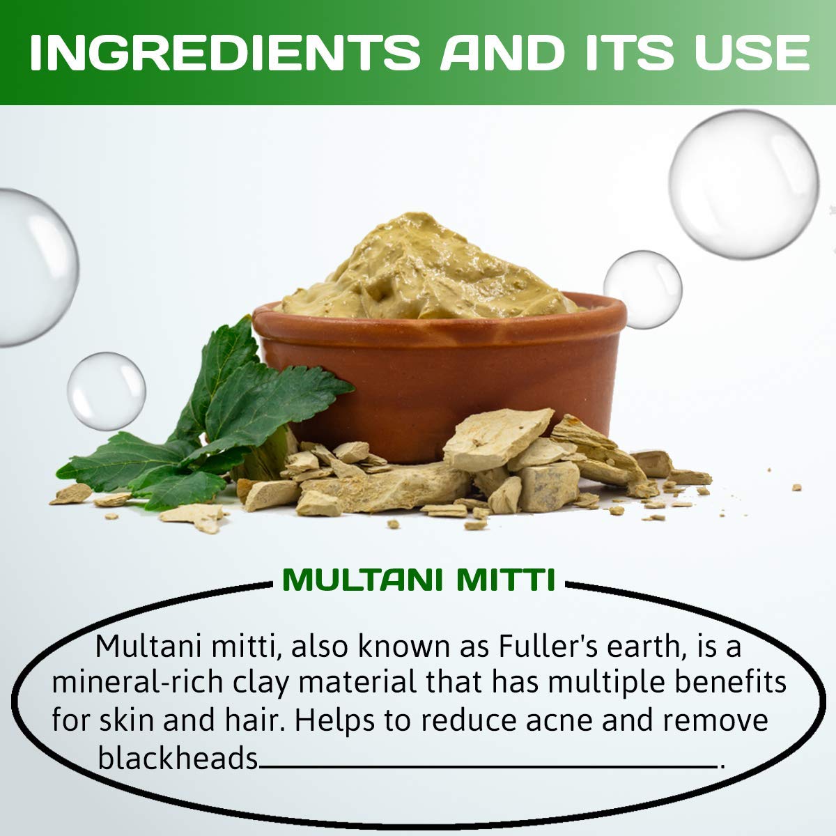 INDUS VALLEY 100% Natural Multani Mitti Powder Jar - (1kg*2 =2kg) set of 2