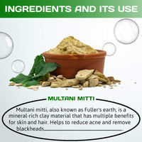 INDUS VALLEY 100% Natural Multani Mitti Powder Jar - (1kg*2 =2kg) set of 2
