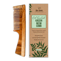 Nat Habit - Kacchi Neem Wooden Comb - Soaked In 17 Herbs Neem & Sesame Oil For Multi-Actions - Deta,Nat Habit Kacchi Neem Wooden Comb - Soaked In 17 Herbs Neem & Sesame Oil For Multi-Actions - Detang