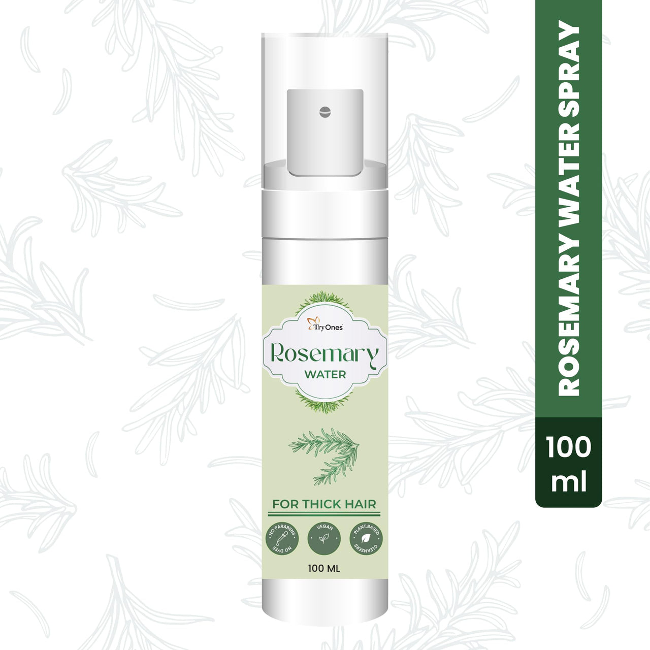 TryOnes Rosemary Water For Hair Growth | Mist Spray for Hairfall | Rosemary Hair Mist For Thick hair| Adds Shine & Helps Reduce Hairfall, Strengthens | For All Types | For Men & Women