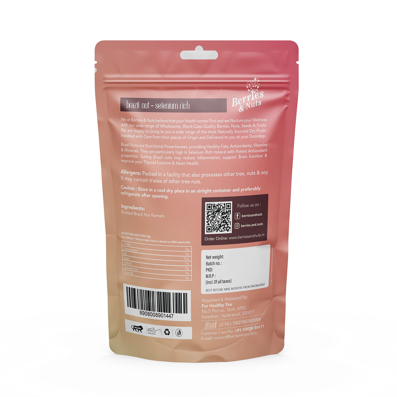 Berries And Nuts Premium Jumbo Brazil Nuts 1 Kg | Rich Source of Selenium, Antioxidant Rich Super Food