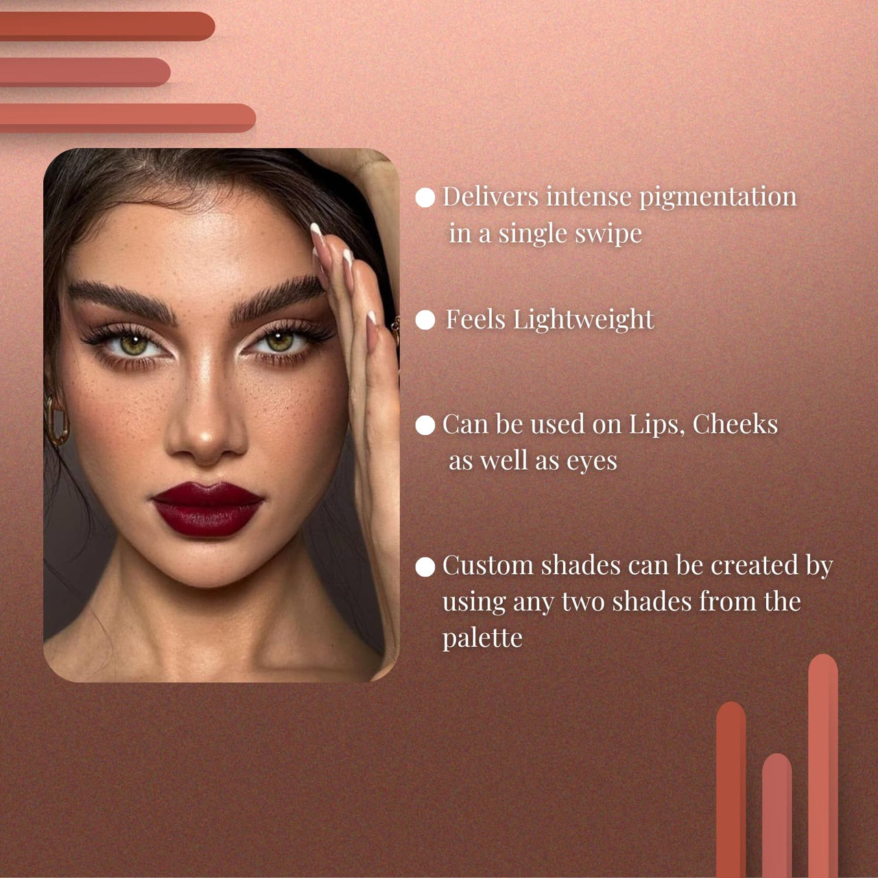 Lakyou Beauty Multi-Shade Lip Palette with 25 Colors, 24g | Versatile Lipstick Palette | Bold, Nude, and Vibrant Shades for Every Occasion