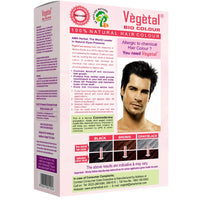 Vegetal Bio Hair Colour Soft Black | 150g | Achieve Natural, Ammonia-Free Hair Color | PPD-Free, 100% Herbal Certified Organic for Men and Women | UV Protection and Luster Maintenance | Complete Kit