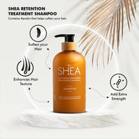 Beauty Garage Shea Retention Treatment Set (Retention Treatment Shampoo 300ml + Retention Treatment Conditioner 300ml + Retention Treatment Hair Oil 50)