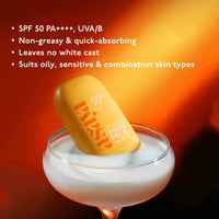Asaya Sheer Milk Sunscreen SPF 50 PA++++ UVA + UVB | Lightweight Fluid Sunscreen with Niacinamide for Brightening & Barrier Support | Water Based for Acne skin | Matte & Quick Absorbing | For Acne-Prone, Oily or Combination Skin, 50 ml