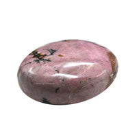 Rhodonite Palm Stone - Hot Massage Worry Stone for Natural Body Chakra Balancing, Reiki Healing and Crystal Grid Rhodonite