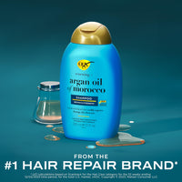 OGX Renewing + Argan Oil of Morocco Hydrating Growth Hair Shampoo to Help Moisturize, Soften & Strengthen Hair Paraben Sulfate Free 385 ml