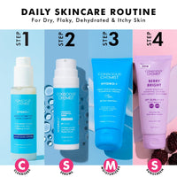 Conscious Chemist Daily Hydration Skincare Routine Kit For Normal To Dry Skin | Pack of 4 | 24H Hydration | Hyaluronic Acid | Face Wash, Serum, Face Moisturiser, Sunscreen