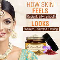 Herbs & Greens Kumkumadi SPF 50 UVA/UVB. PA++++ Gold Face Cream With 24k Gold | Lab Tested Broad Spectrum Protection | Skin Brightening Dark Spots/ Pigmentation, Anti Aging Hydrating Moisturizer For Woman & Men | Oily, Dry, Acne Prone Skin, Dermatological