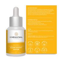 BE SOULFULL 15% Vitamin C Serum with 0.5% Ferulic Acid & 0.5% Vitamin E for Glowing Skin-Skin Brightening Serum-Antioxidant Serum-Reduce Wrinkles & Dark Spots, 15ml / 0.05 Fl Oz