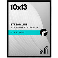 Americanflat 10x13 Picture Frame in Black - Thin Border Photo Frame with Shatter-Resistant Glass, Hanging Hardware, and Built-in Easel for Horizontal or Vertical Display Formats for Wall or Tabletop