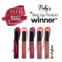 Ruby's Organics Lip Oil Gloss for Women and Girls, All Skin Tones- Moisturizing, Long Lasting, Non Sticky and Non Drying Formula, Glossy Texture, Natural Lip Makeup, Paraben Free - Malibu, 6.5ml