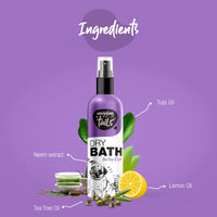 Wagging Tails Dry Bath Waterless Shampoo for Pets - 200ml - Pack of 2 | Fresh Natural Fragrance with Deep Cleansing for Grooming and Bathing for Dogs and Cats | Dry Bath waterless Shampoo