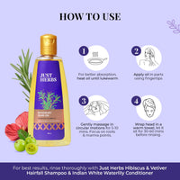 Just Herbs Rosemary Hair Oil | For Hair Growth | Hair Fall Control | Scalp Health | Hair Follicles Ideal for Regular Use and Suitable for All Hair Types | Men & Women 180ml