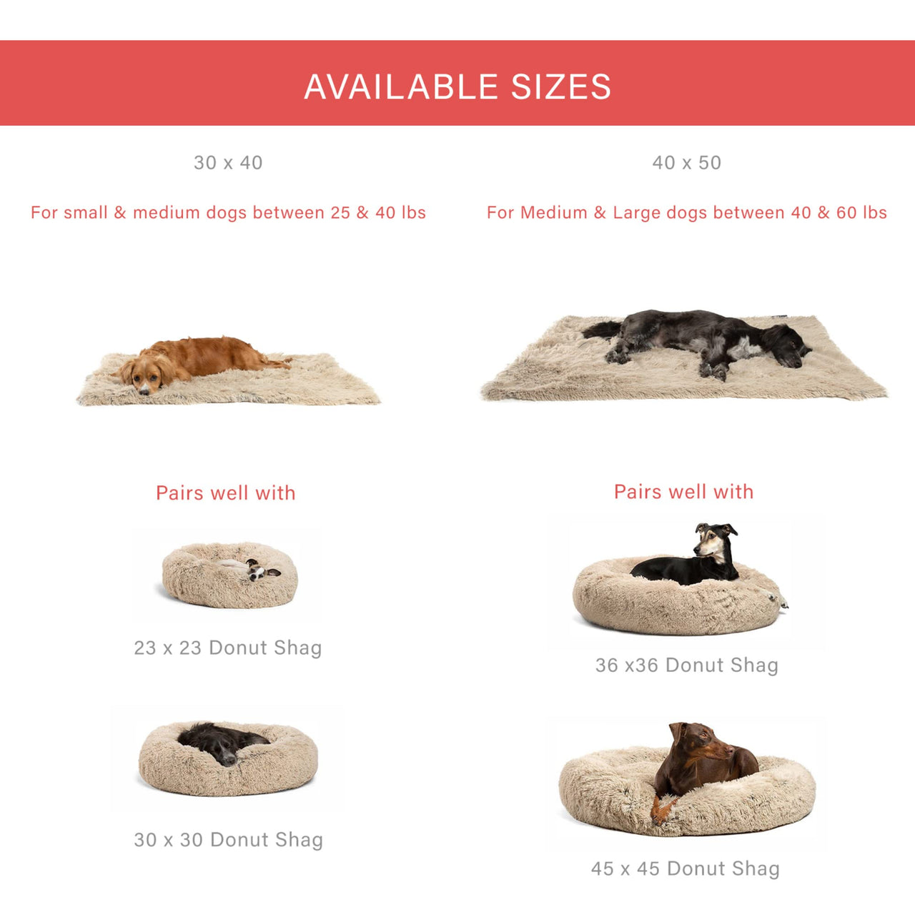 Best Friends by Sheri Calming Shag Fur Pet Throw Blanket, Taupe, 30"x40" 30" x 40"