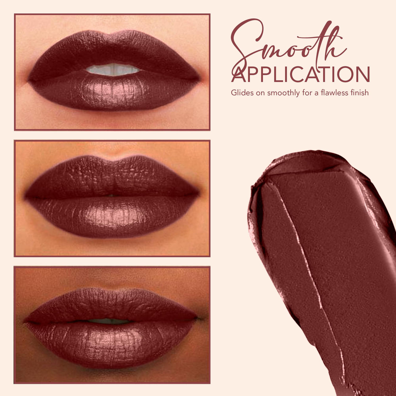 Carlton London Velvet Satin Glitterati Bullet Long Stay Lipstick |Enriched with Vitamin E, Castor oil | Intense Colour, Moisturised Lips, Smooth & Light |Upto 8 hrs - 4Gm. (Camellia)