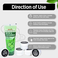 Multani Naturals Diamond Facial Kit For Instant Glow & Removes Dead Skin Cells | 6 Products in one Box | Cleansing Cream , Massage Cream , Scrub, Face Pack , massage Gel and Free Face Wash (65ML) | 100 ml