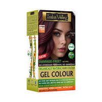 INDUS VALLEY Damage Free Natural Gel Hair Colour for Women | Ammonia & PPD Free Organic Hair Colour with 100% Grey Coverage, Long Lasting Conditioning Hair Color | Burgundy 3.6-220 ml